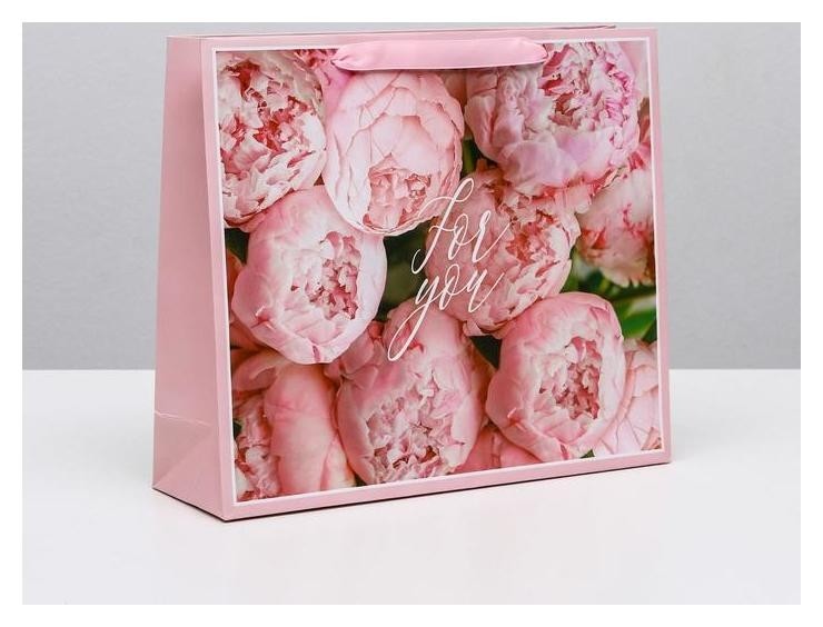 

Пакет ламинированный горизонтальный For You, M 30 × 26 × 9 см, Розовый