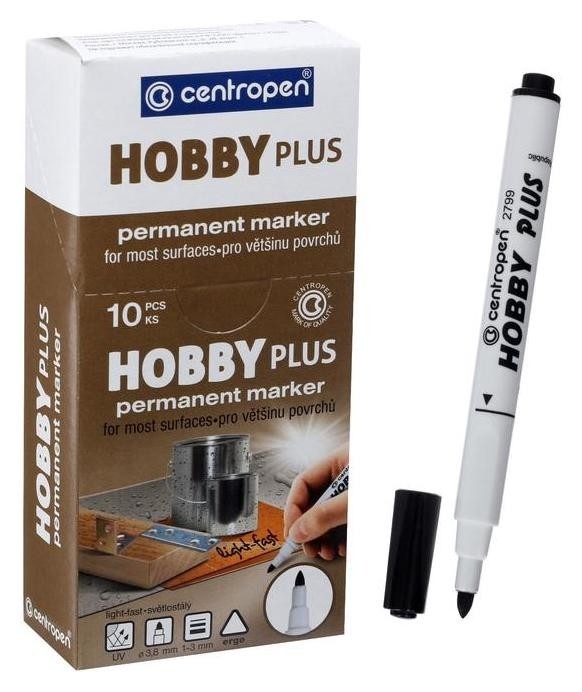 

Маркер специальный, Centropen 2799/12 Hobby Plus, 3.8 мм, черный, Чёрный