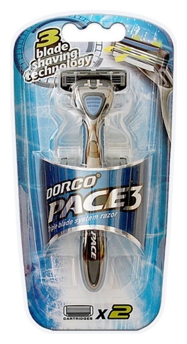 

Бритвенный станок Dorco Pace 3, 2 кассеты, 3 лезвия