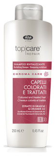 Оживляющий шампунь для окрашенных волос Top care repair revitalizing shampoo Lisap Milano