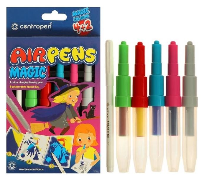 

Фломастеры-блопены 6 цветов, Centropen 1549/06 Magic Airpens