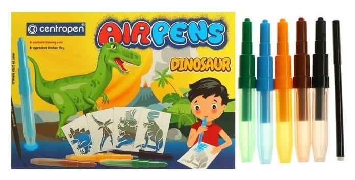 

Фломастеры-блопены 5+1 цвет, Centropen 1500/5+1 Airpens Dinosaur