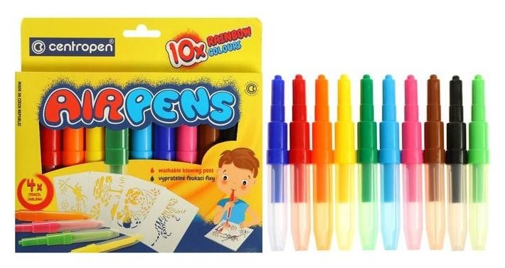 

Фломастеры-блопены 10 цветов, Centropen 1500/10 Airpens Rainbow Colours