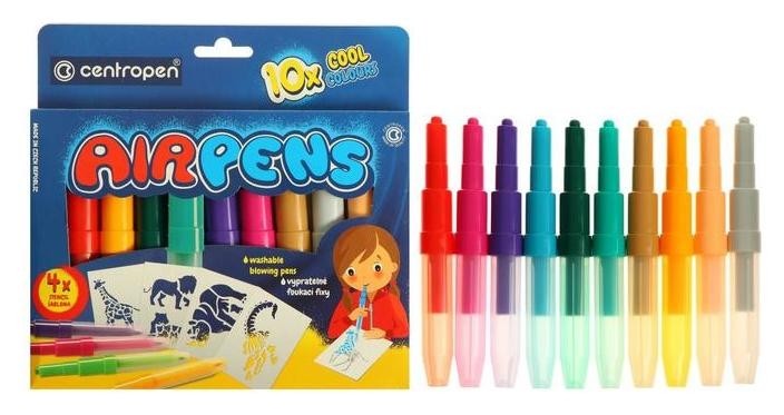 

Фломастеры-блопены 10 цветов, Centropen 1500/10 Airpens Cool Colours
