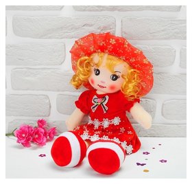 Мягкая кукла «Девчушка», юбочка в цветочек, 45 см 