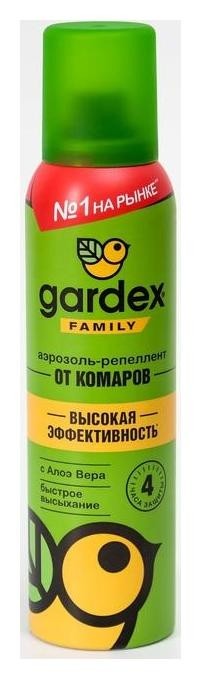 

Аэрозоль-репеллент "Gardex Family", от комаров, 150 мл