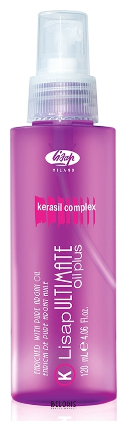 Масло для выпрямления вьющихся волос Keratin Lisap Ultimate plus