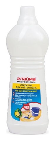 Средство для мытья пола "Лайма Professional. лимон", 1 литр, концентрат  Лайма
