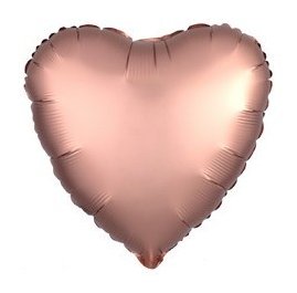 Шар фольгированный "Сердце", розовое золото Miland