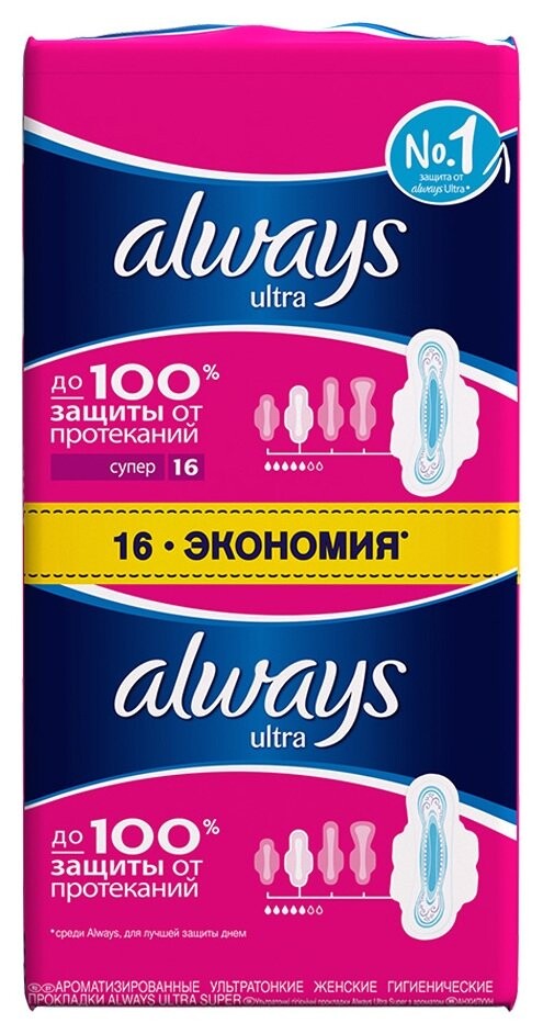 Прокладки гигиенические Always Ultra Super Plus Duo, 16 шт  Always