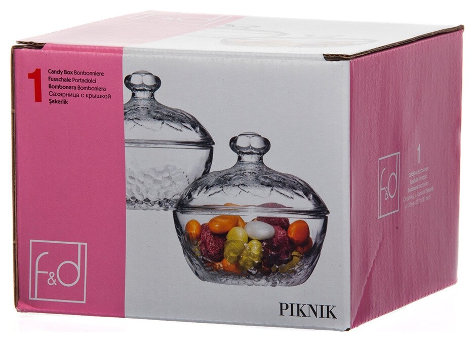 Сахарница Pasabahce 97556bfd пикник, 131 мм, стекло  Pasabahce