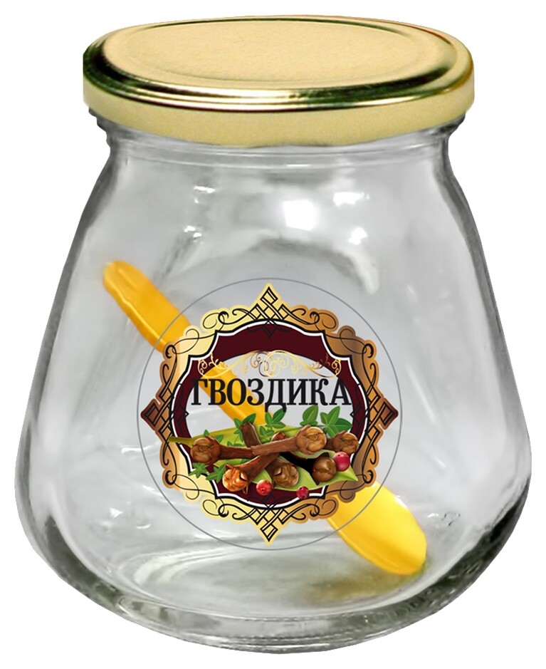 Банка для хранения стекло Гвоздика  