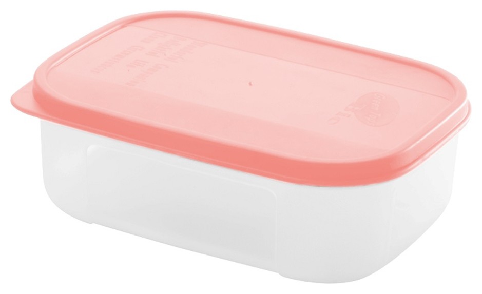 

Контейнер пластиковый 0,35л прямоугольный Bio, цвет пудра, Np2361пд-38