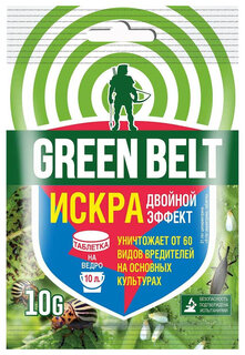 Средство Green Belt искра двойной эффект от насекомых-вредителей, пакет, 10 г Green Belt (Грин Бэлт)