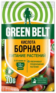 Удобрение Green Belt кислота борная, пакет, 10 г Green Belt (Грин Бэлт)