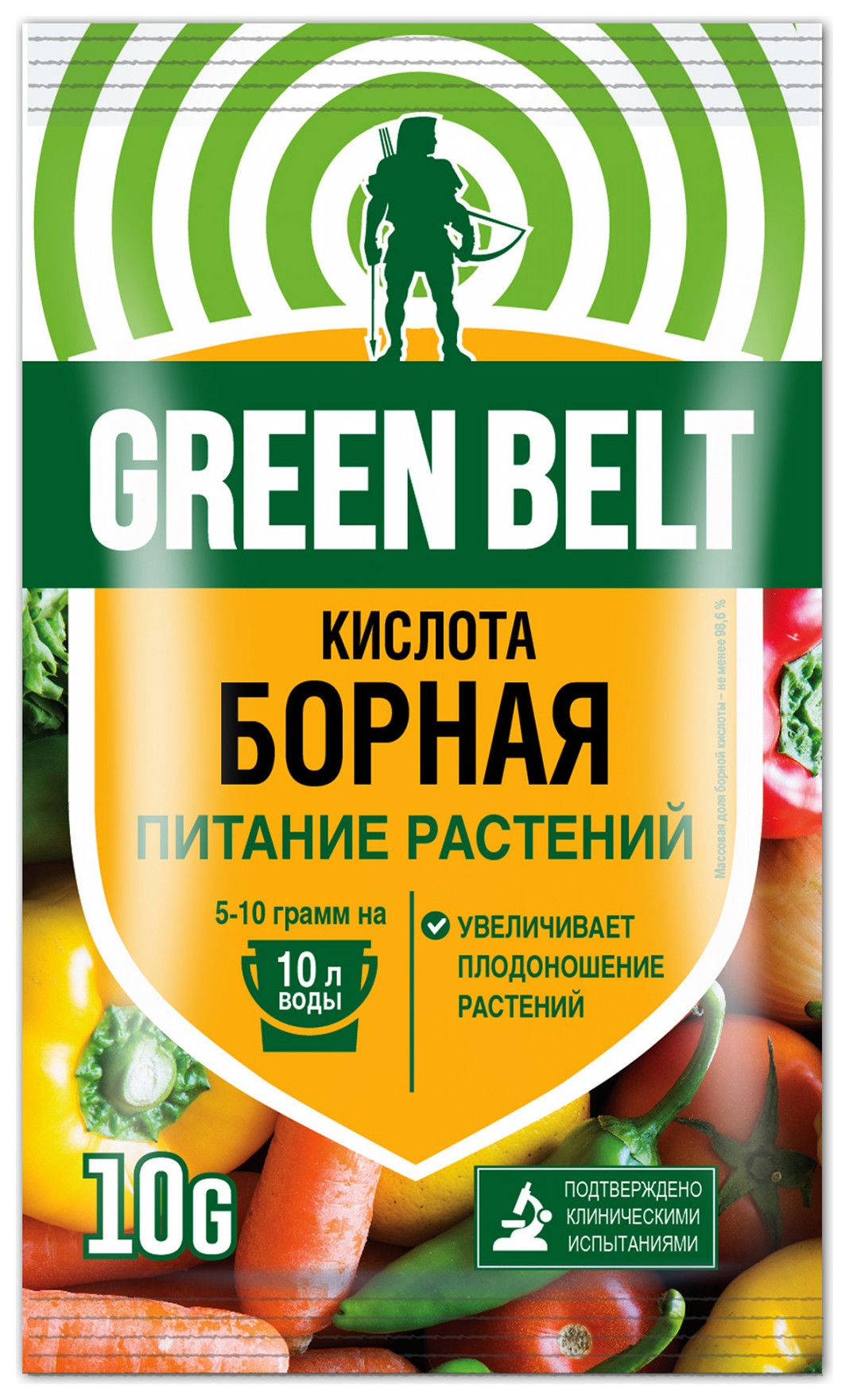 Удобрение Green Belt кислота борная, пакет, 10 г