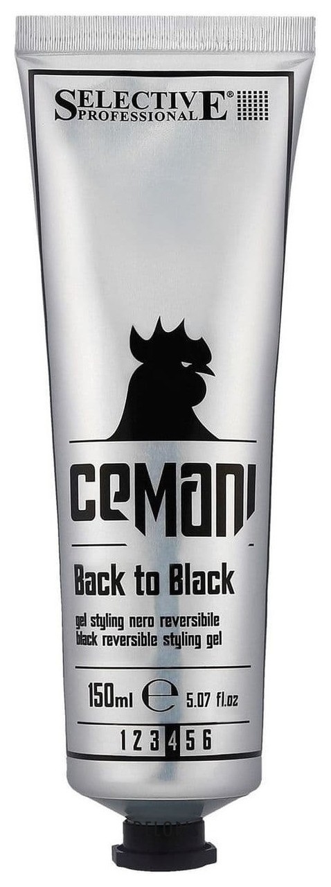 Гель Back to black для укладки со смываемым черным пигментом Selective Professional Cemani