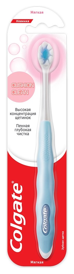 

Зубная щетка Colgate Cushion Clean мягкая щетина
