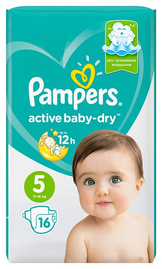 

Подгузники Pampers New Baby-dry Junior 11-18кг, 16 шт
