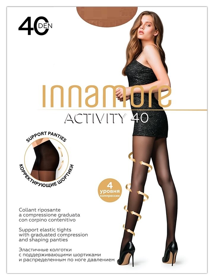 Колготки Innamore Activity 40 Den, размер 3, Miele (Светлый загар)  Innamore