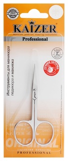 Ножницы маникюрные кайзер прямые для кутикулы, лезвия 18 мм, цвет серебро Kaizer