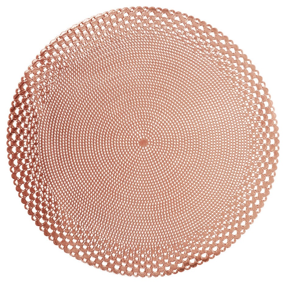 Термосалфетка кухонная круглая плетеная Tskr-17 цвет розовый