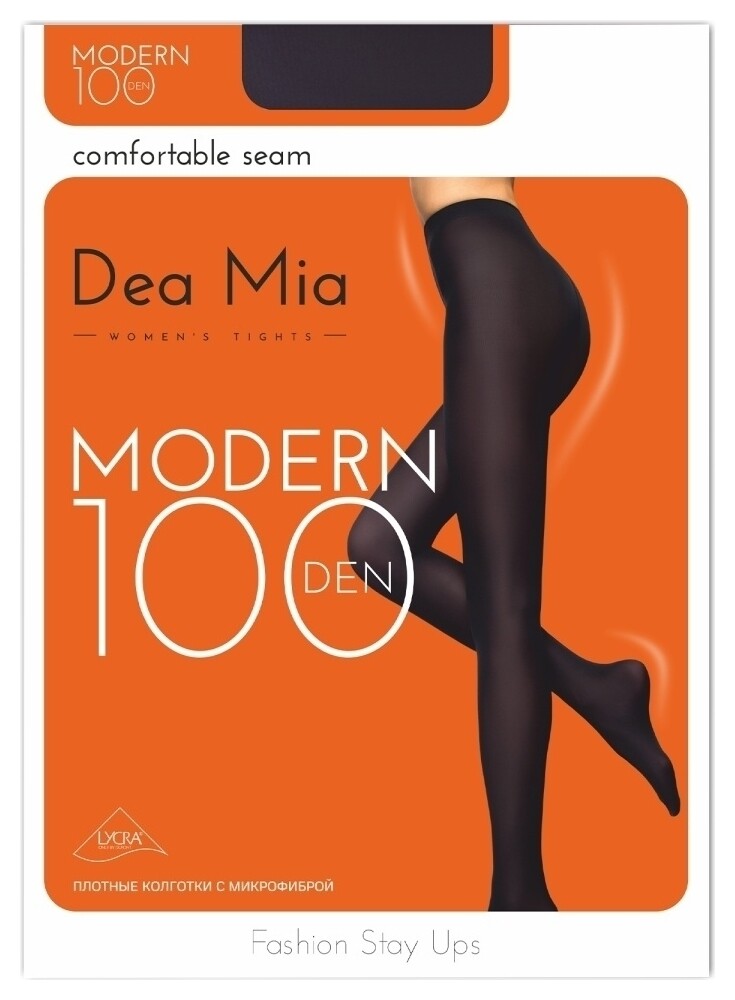 Колготки DEA MIA Modern 100 ден, размер 4, Nero (Черные)  Брестский чулочный комбинат