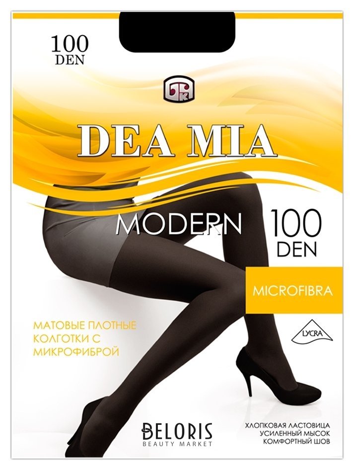 Колготки DEA MIA Modern 100 ден, размер 6, Nero (Черные) Брестский чулочный комбинат