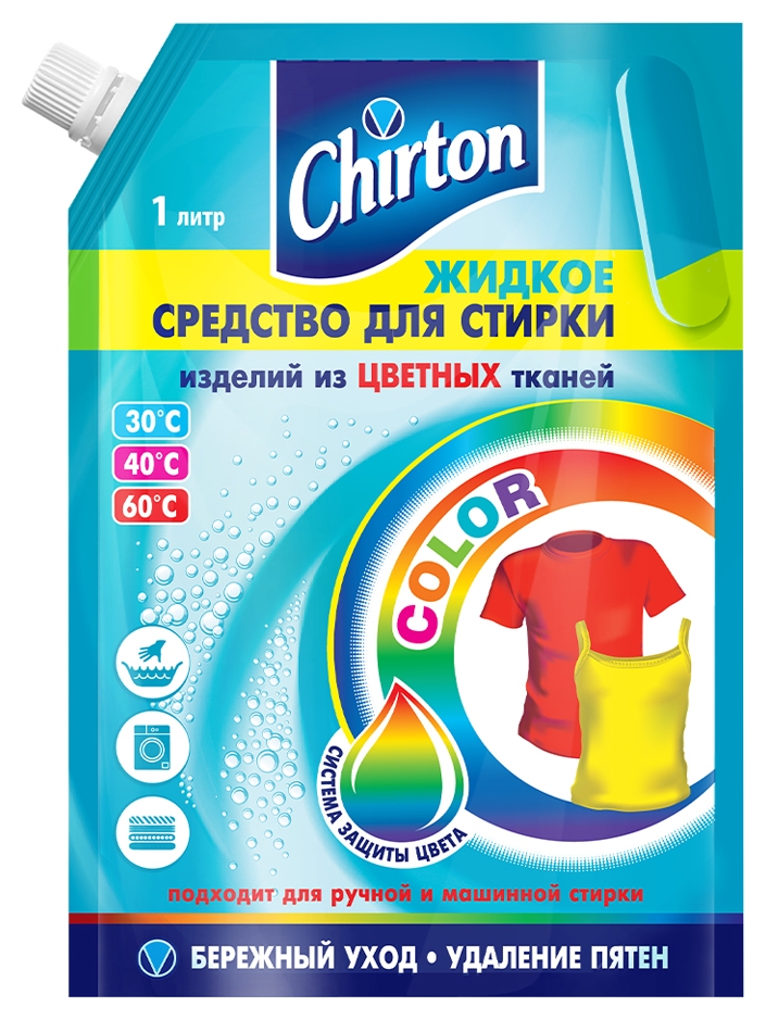 Стиральный порошок Chirton жидкое средство для цветных тканей, 1 л
