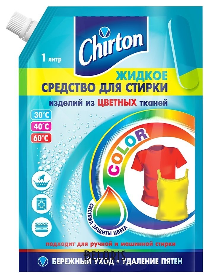 Стиральный порошок Chirton жидкое средство для цветных тканей, 1 л Chirton