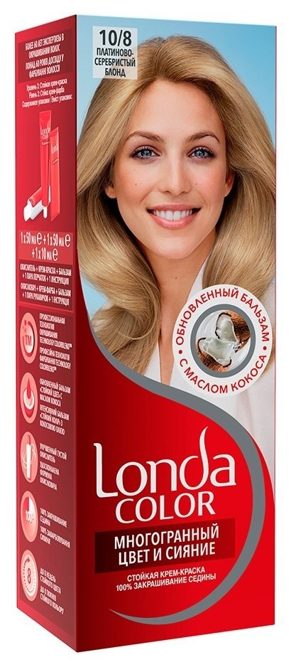 Тон 10/8 Платиново-серебристый блонд  Londa Professional