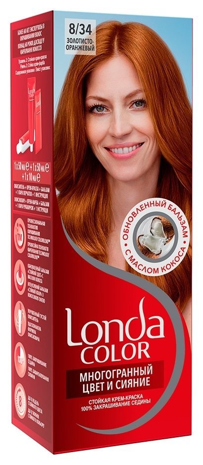 Тон 8/34 Золотисто-оранжевый  Londa Professional