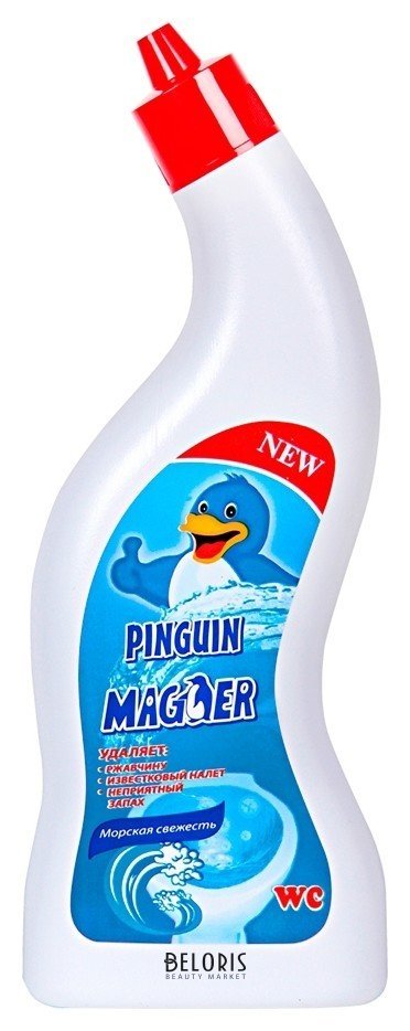 Чистящее средство магический пингвин гель для унитаза морская свежесть, флакон, 500 мл ДомБытХим
