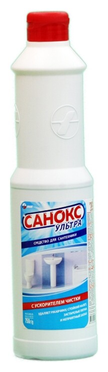 Чистящее средство санокс ультра для сантехники от налета и ржавчины, флакон, 750 мл  Санокс