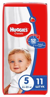 Подгузники Huggies Classic №5 11-25кг упаковка 11шт Huggies