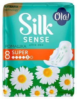 Прокладки гигиенические Ola! Silk Sense Ultra Super ромашка, 8 шт Ola!