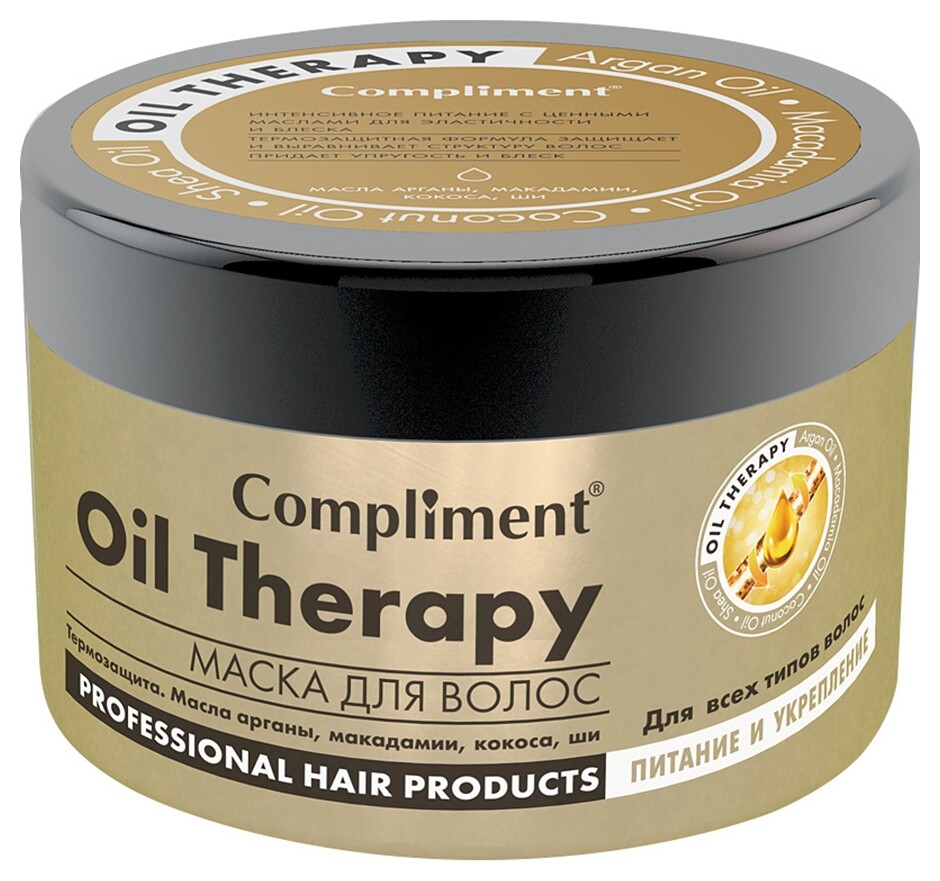 Маска для волос Compliment Oil Therapy для всех типов волос питание и укрепление, 500 мл отзывы