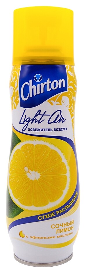 Освежитель воздуха Chirton Light Air сочный лимон, сухое распыление, 300 мл  Chirton