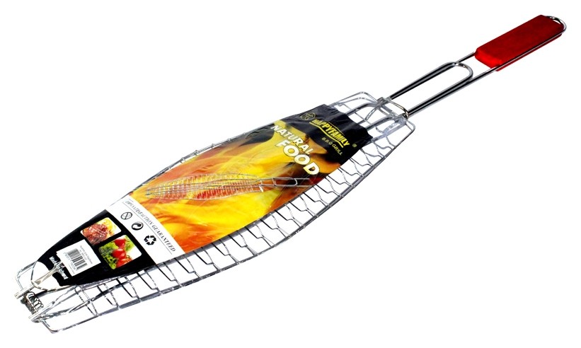 

Решетка для барбекю рыба14*40*68 Bbq-020