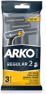 Бритвенный станок лезвия (3 шт) T2 PRO Regular 2 Black Arko Ultra Grip 2 Arko