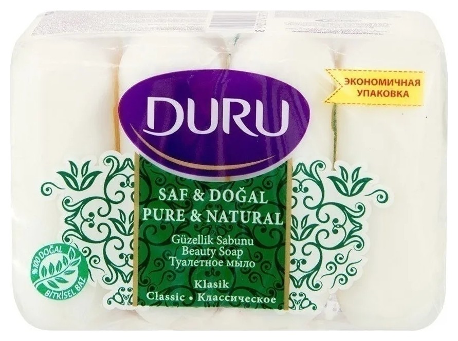 

Туалетное мыло Duru Pure&natural свежесть/классик, 4*85г
