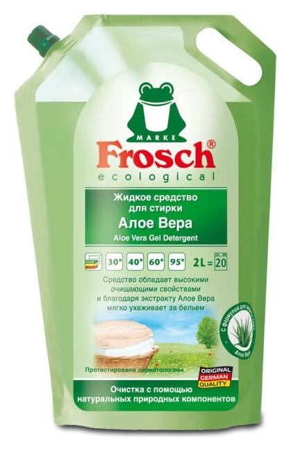 Фрош жидкое средство для стирки алоэ вера, 2 л. Frosch