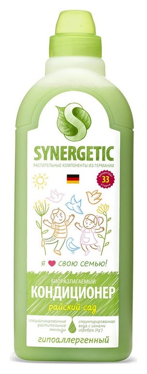 

Synergetic кондиционер-ополаскиватель для белья райский сад, 1л.