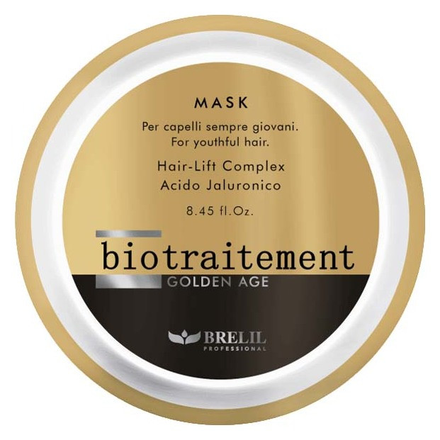 Питательная маска для сухих и обезвоженных волос Golden age Brelil Professional Biotreatment