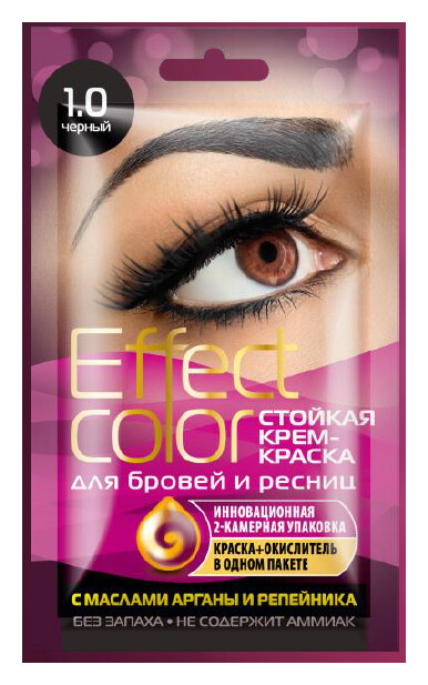 Стойкая крем-краска для бровей и ресниц "Effect color" отзывы