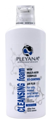Pleyana, очищающая пенка с мультикислотным комплексом St-control, 170 мл