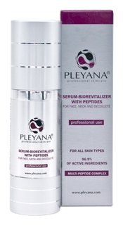 Pleyana, сыворотка-биоревиталайзер с пептидами для кожи лица, шеи и декольте, 30 мл Pleyana