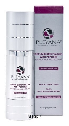 Pleyana, сыворотка-биоревиталайзер с пептидами для кожи лица, шеи и декольте, 30 мл Pleyana