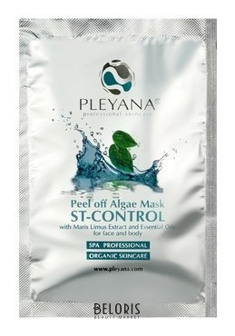 Альгинатная себорегулирующая маска для лица с морским илом и эфирными маслами Peel Off Algane Mask ST-Control Pleyana