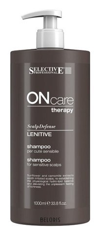 Selective, шампунь для чувствительной кожи головы On Care Scalpdefense Lenitive Shampoo, 1000 мл Selective Professional
